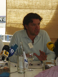 Koldo Royo, durante la rueda de prensa