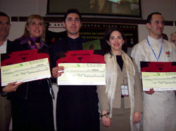 Cortadores de jamón ganadores con Elena Arzak