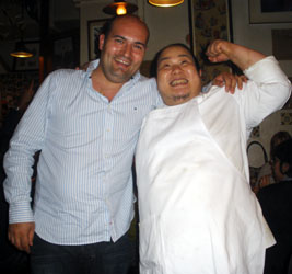 Raúl Resino en el restaurante Seibuya