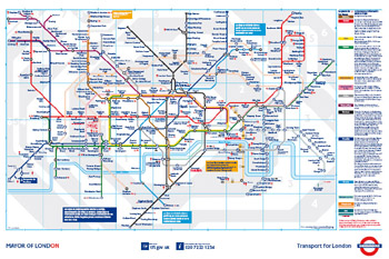 Plano del metro de Londres. Foto: visitlondon.com