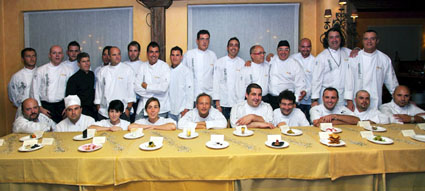 Cocineros participantes en el homenaje al arroz de Aynaelda 09