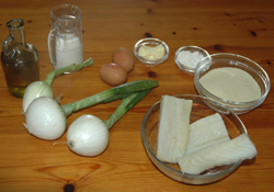 Ingredientes para las croquetas
