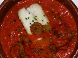 Pescado en salsa de tomate