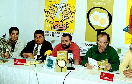 De izquierda a derecha: Gorka Txapartegui, Roberto Uriarte, Peio Garcia Amiano y Juan Mari Arzak