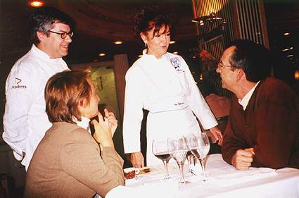 Mey Hofmann y Albert Coll, chef del restaurante San Marco