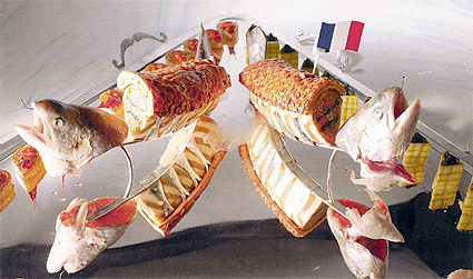 Bandeja de pescado de Francia