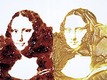 Mona Lisa after Warhol (confitura + mantequilla de cacahuete)