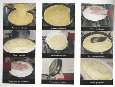 La tortilla de patata en imágenes en el libro de los Bas