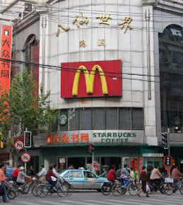 Una calle de Shangai