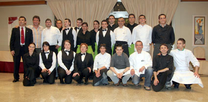 Con Ventura Martínez y los amigos de Chef Nino. Foto: Díaz Uriel