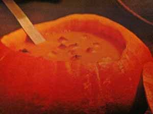 Crema de calabaza con queso