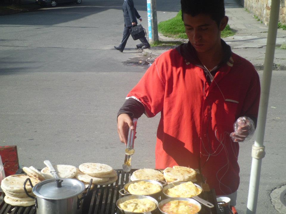 Deliciosas Arepas en plena calle