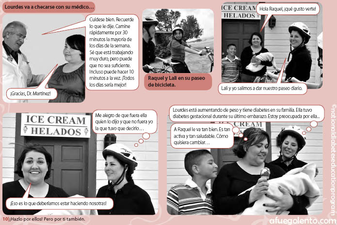 Imagen de la fotonovela del National Diabetes Education Program