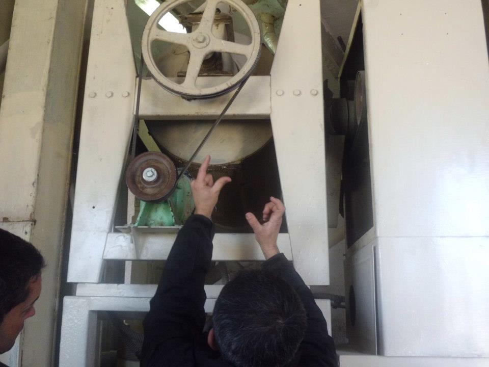 Rodillo que separa los granos de la cascara y el polvillo