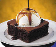 brownies tibios con helado