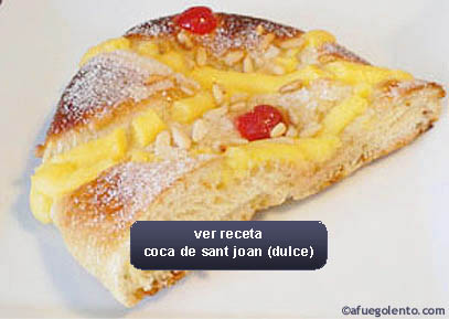 coca de sant joan en cataluña (dulce)
