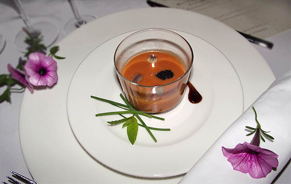 Salmorejo de tomate rosa