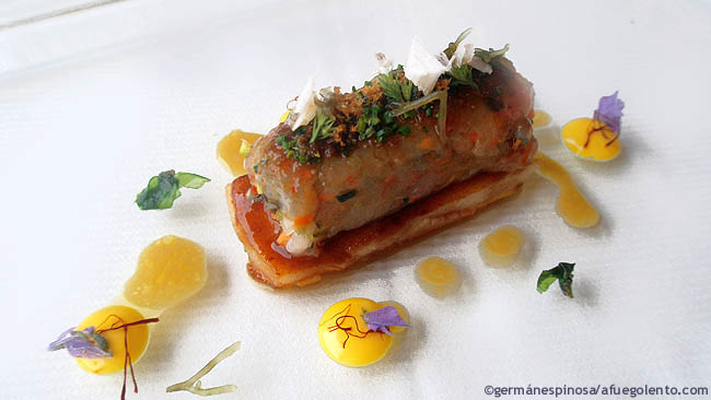 Canelón de langostino, de Germán Espinosa