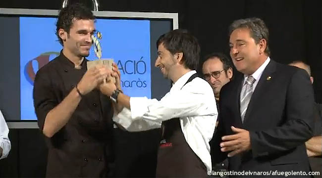 Un bonito gesto de Germán, compartiendo el premio con su ayudante, Pol Pratcorona