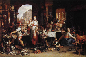 Kitchen Scene de J. Wtewael (1566-1630) Berlín