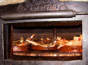 Horno a leña rotante