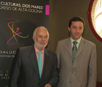 Consejero y director general en la presentación de Andalucía Sabor. Foto: Carlos López