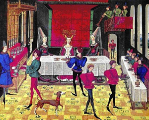 Banquete de boda. Histoire de Renaud de Montauban. 1468-1470