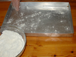 Harina a la bandeja