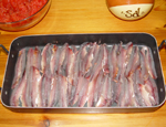 En formación a la bandeja