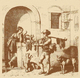 Vendedor de trippa en la Roma del 1700