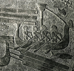 Escena de la flota fenicia. Detalle de un relieve de Khorsabad