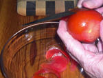A pelar tomates