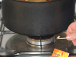 Fuego a la olla de los garbanzos