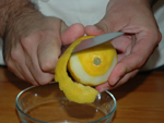 La corteza de un limón