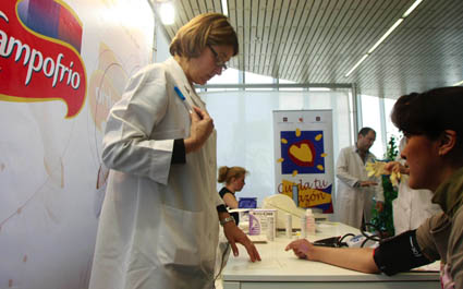 Mujer en una revisión