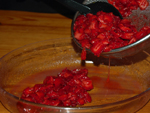 Las fresas a la bandeja