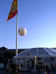 Exteriores de la feria en la Plaza Colón de Madrid