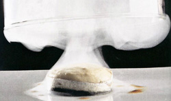 Soufflé de berenjenas escalibadas. (Joan Roca)