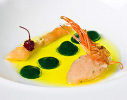 Tartar de gamba blanca con placton, de Ángel León