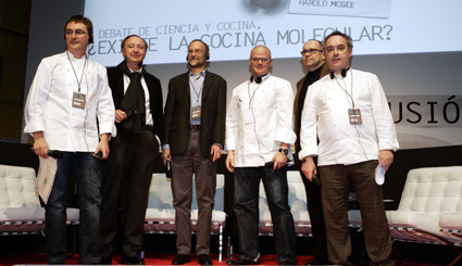 Aduriz, Capel, McGee, Blumenthal, Cassi y Adrià. Foto cedida por Madridfusión