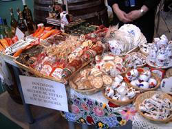 Stand de Hungría con sus productos más típicos