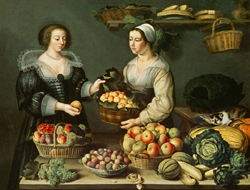 La vendedora de frutas y verduras Louise Moillon (1610-1696). Museo del Louvre, París