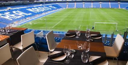 Vista del restaurante del estadio Santiago Bernabéu (Madrid)