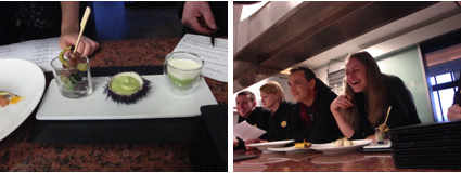 Camareros aprendiendo las explicaciones de los platos