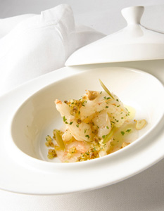 Carpaccio de gambas al ajillo