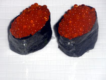 Gunkanmaki de huevas de trucha