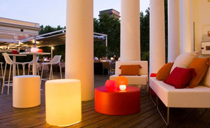 Terraza del restaurante Attic de Barcelona