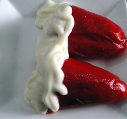 Pimientos rellenos de espinacas y cangrejo