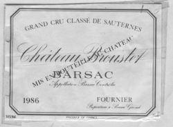 Etiqueta de Sauternes