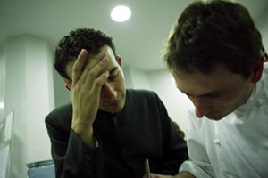 Jose Ramón con el chef Andoni Luis Adúriz